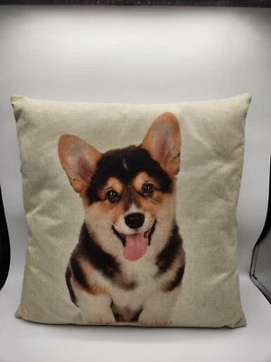 Square Stuffed Corgi Dog Plush Pillow 15 X 15 Inches - Image 1 of 4