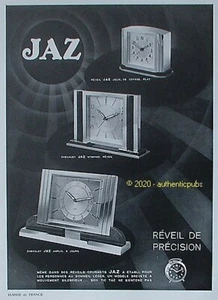 PUBLICITE JAZ REVEIL DE PRECISION JOLIC NYMPHIC AMPLIC DE 1937 FRENCH AD PUB - Imagen 1 de 1