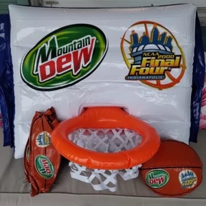 Vtg Mountain Dew NCAA Final Four Basketball Backboard & 6 Balls Inflatable Set - Picture 1 of 19