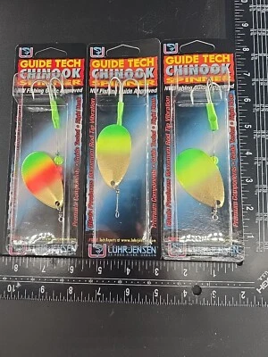 3 LUHR-JENSEN CHINOOK SPINNERS BAITS Guide Tech Size 5 Variety - Image 1 of 4