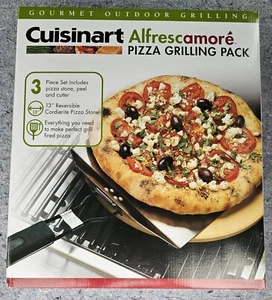 Cuisinart 3-teiliges Pizzagrillpaket mit 13" Cordieritstein, Schäler & Fräser Neu im Karton - Bild 1 von 2