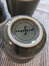 SUPER Set of FOUR Sagaform Grey Coffee Mug / Beakers (Used)
