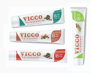 Vicco Vajradanti Toothpaste Herbal Ayurvedic Gums Teeth Saunf Dalchini SF Vegan - Picture 1 of 31