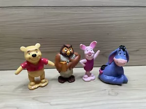 Disney Winnie Puuh 4 Figuren PVC Lot Ferkel Eeyore Eule 2,5 Zoll - Bild 1 von 5