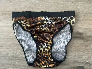 Vintage Victoria's Secret Second Skin Satin Hi Leg Brief Panty S New - Picture 1 of 7