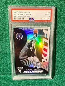 2020-21 Panini Flux ANTHONY EDWARDS RC Rookie Incoming Silver Prizm PSA MINT 9 - Picture 1 of 2