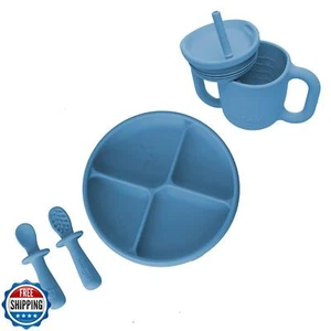 TalkTools ITSY Baby Utensil Set – Silicone Training Cup, Plate and Twin Spoon - Picture 1 of 5
