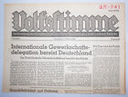 Zeitung Oktober 1945 Volksstimme Landeszeitung der SPD Sachsen Nr. 26