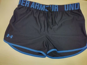 Pantaloncini Under Armour Heatgear larghi viola verde lime running palestra taglia YXL - Foto 1 di 5