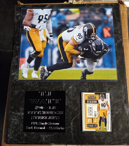 TJ Watt Pittsburgh Steelers Sack Record plaque Cover