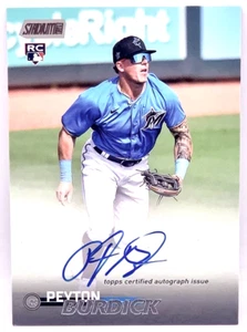 Peyton Burdick 2023 Topps Stadium Club Rookie Card RC AUTO #SCBA-PB Marlins - Picture 1 of 2