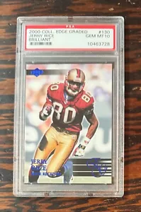 Jerry Rice 2000 Collector's Edge Graded BRILLIANT #130 - PSA 10 - Picture 1 of 2