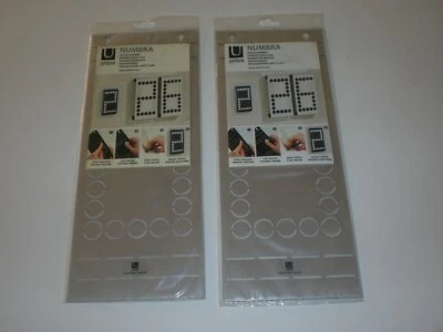 DOOR, HOUSE OR BUSINESS  NUMBER PLATE Metal Black Or Silver UMBRA NUMBRA LOT 2 - Image 1 of 4