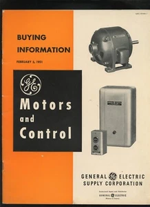 1951 GE MOTORS & CONTROL Catalog General Electric Supply Corp 49 pg Illustrated - Picture 1 of 3