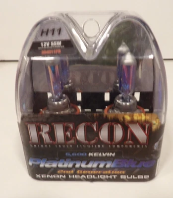 Cantidad 2 Bombillas de faros de xenón KELVIN Recon H11 12V55W 5.600 azul platino 264H11PB Foto 1 de 4