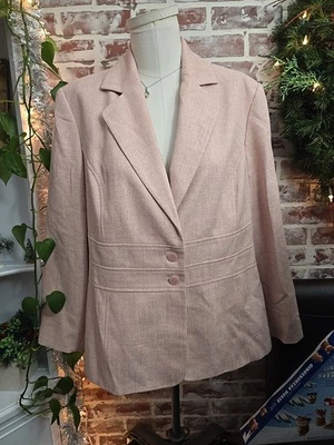 Blazer East 5th Mujer Talla 20W Rosa Mangas Largas 2 Botones Forrado Foto 1 de 4