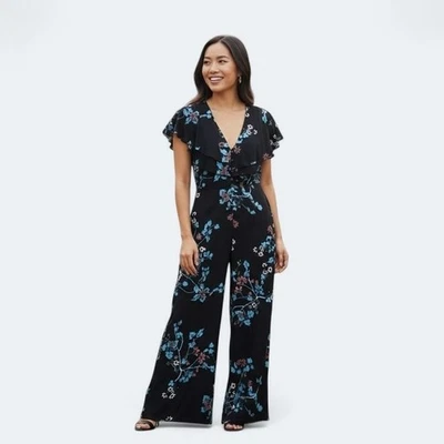 Cleobella Floral Wide Leg Jumpsuit Size Medium Foto 1 de 4