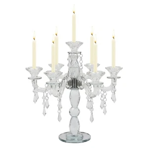 Crystal Candelabra Candlestick 7-arm Candle Holder Wedding Birthday Party Gift - Picture 1 of 22