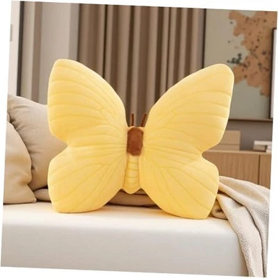 Butterfly Shaped Throw Pillow, Soft Butterfly Stuffed Seat Cushion Yellow - Изображение 1 из 4