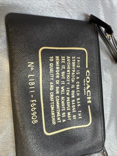 Pochette Coach Story Patch pochette zip grande nuova senza etichette J1811 F37844