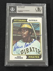 DAVE PARKER 1974 TOPPS SIGNED HANDSIGNIERT ROOKIE CARD BECKETT BAS AUTHENTIC - Bild 1 von 3