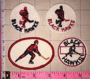 4 VINTAGE CHICAGO BLACKHAWKS 2 inch NHL HOCKEY CREST PATCH LOT B - Picture 1 of 1