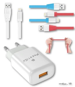 USB Ladegerät Ladekabel Datenkabel für Apple Iphone Prestico F7 2.4A Handy - Bild 1 von 47