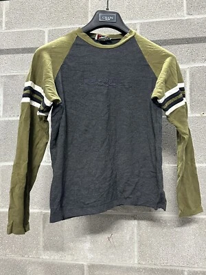Camisa FILA para mujer grande gris oscuro verde manga larga deletreada C1 Foto 1 de 4