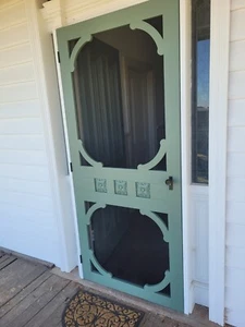 Screen flywire timber door colonial ornate - Picture 1 of 4
