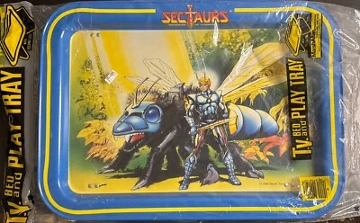 NEW Vintage 1984 SECTAURS Warriors Of Symbion TV Bed & Play Metal Tray 17” Retro - Image 1 of 4