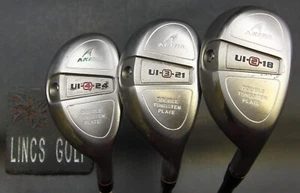 Set of 3 Akira UI 18° 2+21° 3+24° 4 Hybrids Regular Graphite+Stiff Steel Shafts - Picture 1 of 6