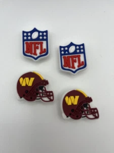 NFL Washington Commanders Football Helmet For Crocs Shoe Charms Jibbitz - 4piece - Picture 1 of 1