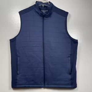 Holderness & Bourne The PERRY Vest Mens XL Dry Luxe Performance Navy Herringbone - Picture 1 of 14