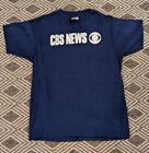 T-shirt vintage CBS News logo œil point unique Hanes Fifty Fifty peigné #1