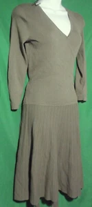 NEU RALPH LAUREN 200787014002 OLIVFARBEN 3/4-ÄRMEL BAUMWOLLE STRICK PULLOVER KLEID M - Bild 1 von 2
