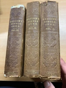 1854 Henry Hallam " Stato Di Europa Mezzo Età " Vol. 1-3 Completo Set Libri (T8) - Imagen 1 de 24