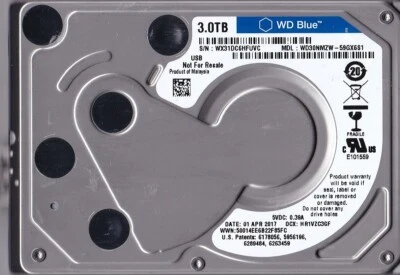 WD30NMZW-59GX6S1 s/n: WX31DC Malaysia 3TB USB 3.0 APR/ 2017 2.5" Western Digital - Image 1 of 4