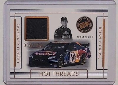 Brian Vickers NASCAR Red Bull 2008 Press Pass Premium Hot Threads Firesuit /120 - Image 1 of 2
