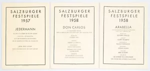 Salzburger Festspiele 1957 + 1958 Programmhefte Programm Jedermann Don Carlos... - Bild 1 von 6
