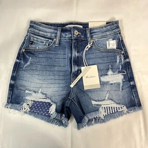 Neu mit Etikett Maurices KanCan Jeansshorts hoher Bund distressed blau Größe 25 #144635 - Bild 1 von 9