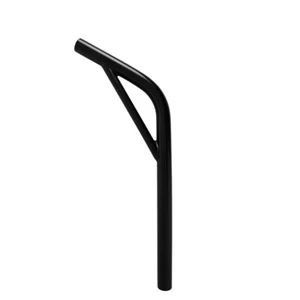 PRO+ 22,2 MM 7/8 TIJA DE SILLÍN OLDSCHOOL BMX RECLINABLE CON SOPORTE BICICLETA CRUCERO NEGRA - Imagen 1 de 1