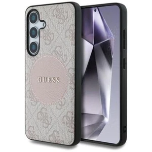 Portable Galaxy S25 Plus Guess Simili Cuir Rose Magsafe Logo Couleur Dorée - Photo 1 sur 8