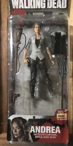The Walking Dead ANDREA w/ Pitchfork Rifle Gun Series 4 SEALED 5" Figure - Picture 1 of 2