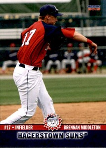 2015 Hagerstown Suns Choice #14 Brennan Middleton Baton Rouge Louisiana LA Card