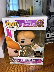 FUNKO POP! Disney Princess #222 Cinderella Gold mit Pin Funko Shop Exclusive NEU - Bild 1 von 1