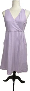New Eddie Bauer Small Aster Crossover Dress Lilac $90 - Picture 1 of 16