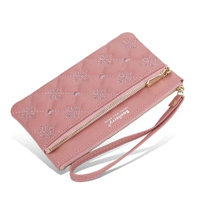 Carteiras de pulso femininas femininas de couro embreagem porta-cartão organizador EUA RÁPIDO - Imagem 1 de 4