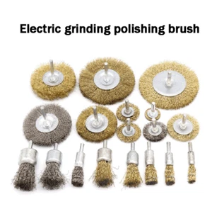 Brass Wire/Stainless steel Wheel Brushes Grinder Polishing Grinding Rotary Tool - Picture 1 of 7