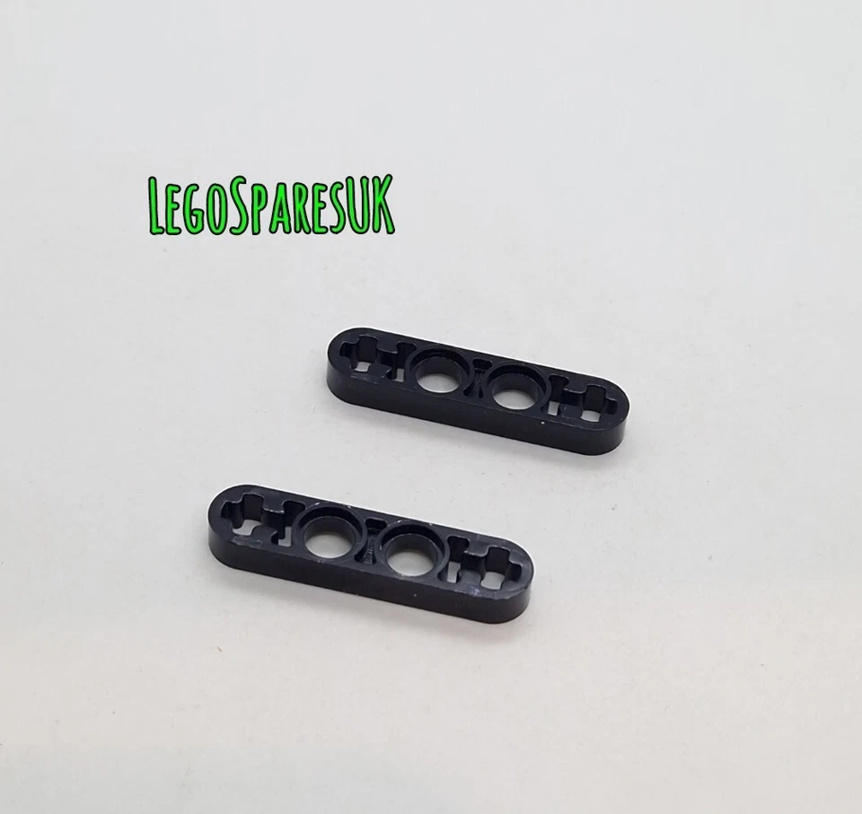 LEGO Part 6327548 / 32449 Technic, Liftarm Thin 1 x 4 Axle Holes, Black. Qty x 2 - Image 1 of 1