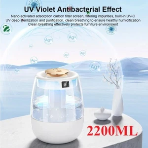 1500ml Humidifiers for Bedroom Large Room Office Cool Mist Air Humidifier Indoor - Picture 1 of 13
